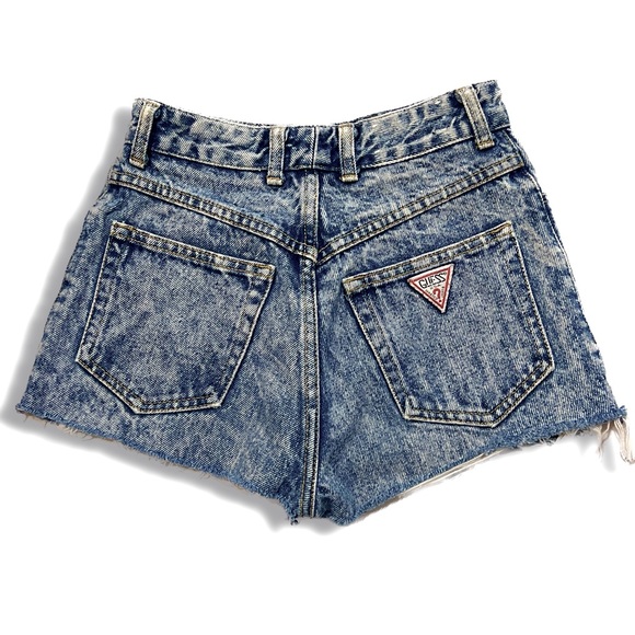 Guess vintage 80s acid wash cut off jean shorts size 28 - Picture 1 of 7